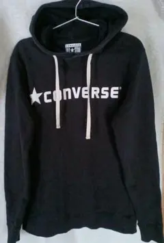 CONVERSE フード付きパーカー M 黒