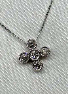 美品☆VENDOMEのpt950/850ダイヤネックレス ダイヤ0.4ct - メルカリ