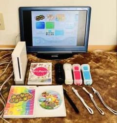 【動作◎】Wii 本体、周辺機器　リモコン4個　ソフト3枚