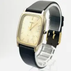 SEIKO DOLCE ゴールド文字盤 スクエア 革ベルト ドルチェ