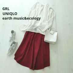 キレイめカジュアルコーデ　GRL×UNIQLO×earth　コーデ売り　SM相当