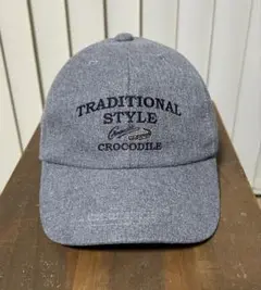 Crocodile トラディショナルスタイル キャップ グレー　美品　企業