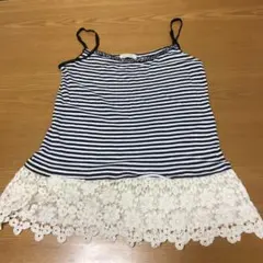 ボーダー＆レースフリル　 キャミソールのサムネイル