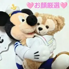 ミッキー&ダッフィー　ぬいぐるみバッジ　ハートフェルトレターズオブフレンドシップ