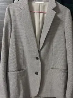 ユニクロ　チェック柄 テーラードジャケット　レディースM