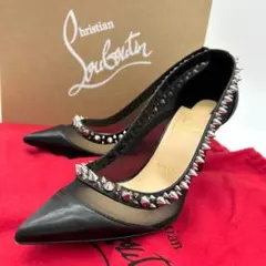 【極美品】クリスチャンルブタン GALATIVI SPIKES 85 黒 36