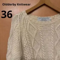 Oldderby Knitwear ケーブルニット セーター 白 アイボリー