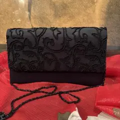ブラックフォーマルビーズ刺繍バッグ