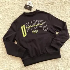 未使用 アンダーアーマー 裏フリース 長袖 スウェット トレーナー 黒 130