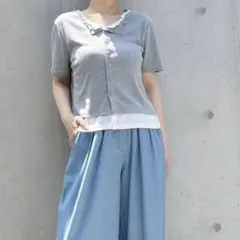 しまむら レイヤード半袖CD ATSUKO
