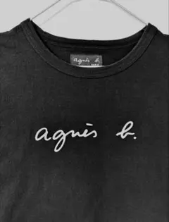【正規品】ラメのロゴ⭐︎アニエスベー レディース Tシャツ ブラック　黒
