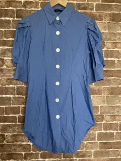 ZARA WOMAN ストライプ　ロングシャツ　ロングブラウス