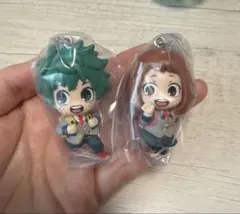でふぉフィグ! 僕のヒーローアカデミア キーホルダー 緑谷出久と麗日お茶子