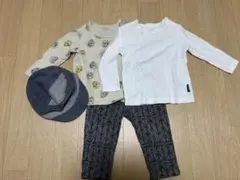 ディズニートップス・パンツ・帽子セット 80
