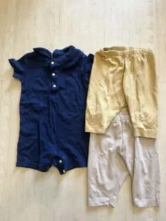 ユニクロ　フライスショートオール　レギンス　80サイズ　3着セット