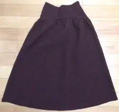 ZARAザラエンボスロングスカート Mブラウン