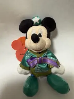 【美品】ミッキーマウス 2015年七夕バッチ&キーホルダー