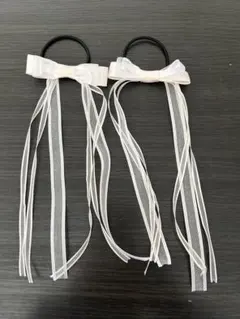 リボンヘアゴム 2個セット ハンドメイド　卒園、入園、入学式