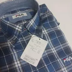 FILA 長袖シャツ チェック柄 ブルー Mサイズ 新品のサムネイル