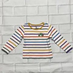 はらぺこあおむし　ベビー服　カットソー　ロンT ボーダー　90 保育園着