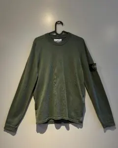 ストーンアイランド ケーブルニット XL くすみイエロー イタリア製 ウール