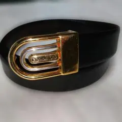 クリスチャンディオール　ベルト　ブラック　ブラウン　レザー　ゴールドシルバー金具