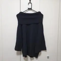 ユニクロ ソフトラムオフタートルネックチュニック 七分袖