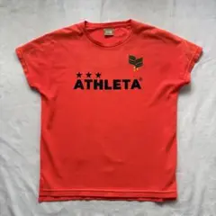 マ*メ様 ATHLETA オレンジ ロゴ入り シャツ