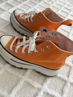 コンバースCONVERSEトレックウエーブ HI 厚底 オレンジ 23.5