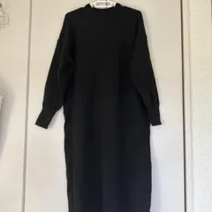 chocol raffine ブラック ニットワンピース Fサイズ