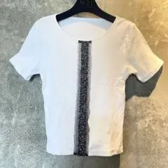 PRIDE プライド ビーズ装飾 半袖Tシャツ ホワイトのサムネイル