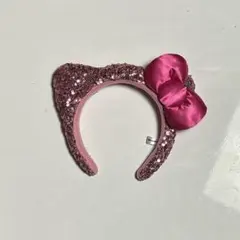USJ キティちゃん　スパンコール　カチューシャ　ピンク