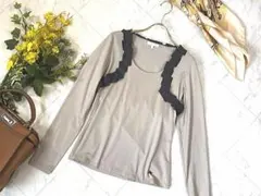 PAULE KA ポールカ グログランリボン デザイン ロングTシャツのサムネイル
