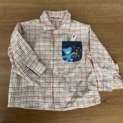 Miki House チェック柄シャツ 80