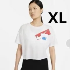 NIKE DRI-FIT Tシャツ XL 丈短め　ゆったり　レディース　ヨガ
