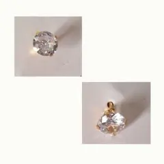 クリスタルスタッドピアス ゴールドメッキ 可愛い レデース ー エレガント