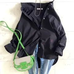 美品 ドレステリア ロゴ刺繍付き オックスフォードシャツ オーバーサイズのサムネイル