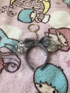 ディズニー　ミニー　カチューシャ　キーホルダー