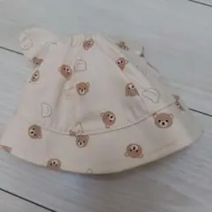 【頭囲44cm】ベビー帽子 クマ柄