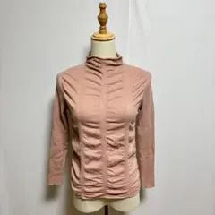 Tanppoppo ノーソーイングニット　ウェイビーラインハイネックトップL