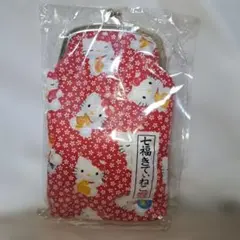 希少‼️ハローキティ　 たてがま口　 ポーチ　縁起物‼️七福キティ　2001年