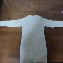 グレー ニットワンピース 長袖