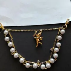 真珠（模造）と天使の羽織紐