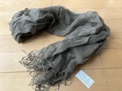 【未使用】niko and... 麻 ストール カーキ