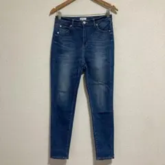 ローリーズファーム LOWRYFARM スキニーデニム ハイウエスト ネイビー