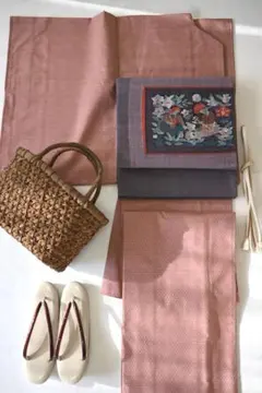 みるるる様 ご専用 / 小絣の紬 やわらかなピンク