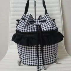 あ*こ様 2327　レスポートサック　ノワールラッフル　巾着　2way　極美品