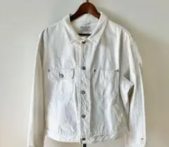 白タグ ホワイトデニムジャケット