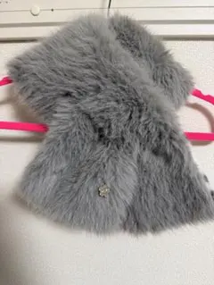 MARY QUANT エコファー マフラー グレー リバーシブル