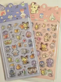 ぷっくり 立体 3D シール2枚セット